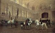 Julius von Blaas Morning working in the winter riding school oil painting reproduction